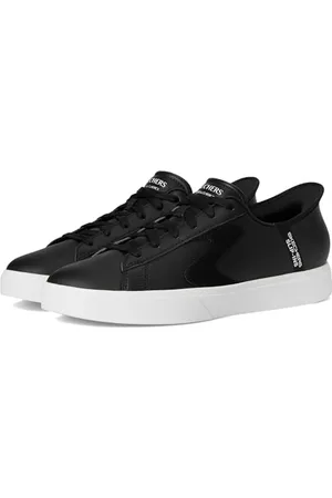 Skechers Męskie trampki wsuwane bez użycia rąk Eden LX STRANDO, czarne Duraleather/białe wykończenie, 39 EU, , 39.5 EU
