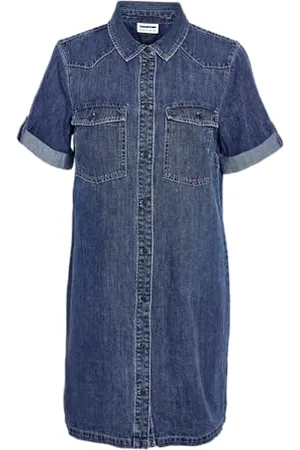 Noisy May Nmnew Signe S/S Denim Dress Wg002Mb Noos, , M