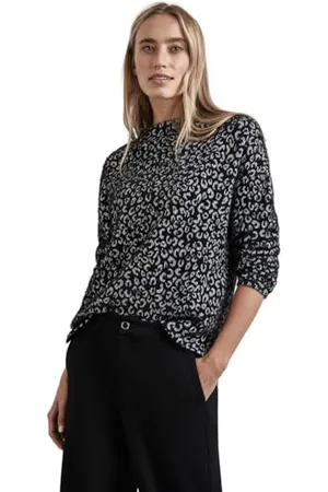 Street one Fluffy Rib Leo Dessin Shirt, , 38