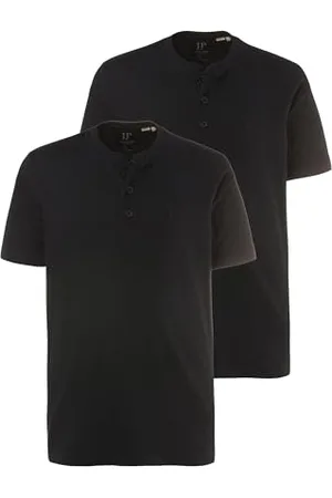 JP 1880 Męskie duże rozmiary, duże rozmiary, odzież męska, L-8XL, Henleys, Basic, 2 sztuki, okrągły dekolt, listwa guzikowa, do 8 XL 708420, , 5XL