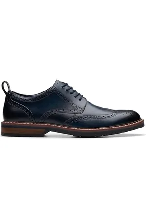 Clarks Premium Męski Aldwin Limit, granatowy skórzany, 46 EU, , 43.5 EU