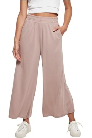 Urban classics Damskie spodnie modal Culotte, szerokie spodnie 3/4 dla kobiet z elastycznym ściągaczem, dostępne w wielu kolorach, rozmiary XS-5XL, , S