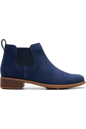 Clarks Premium Damskie buty Havisham Top Chelsea, granatowe, zamsz, 37 EU, , 37.5 EU