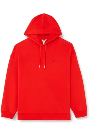 Tommy Hilfiger Damska CRV REG FLAGA NA PIERSIE Z KAPTUREM Fierce Red 50, , 50