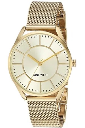 Nine West Damski zegarek na bransoletce z siatki, NW/1922CHGB