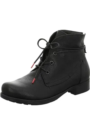 Think! Damskie botki Denk bez chromu, garbowane futro jagnięce, 0010 czarne, 42 EU, , 42 EU