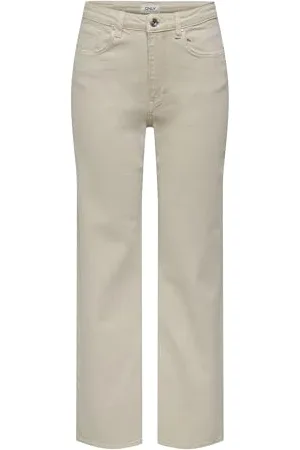 ONLY Damskie jeansy ONLJUICY HW Wide Leg DNM REABOX NOOS Jeans, ecru, 31/32