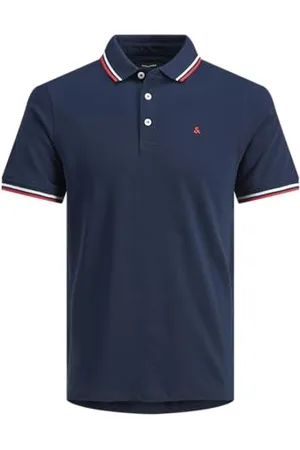 JACK & JONES PLUS Męska koszulka polo Jjepaulos Polo Ss Noos Ps, , 6XL