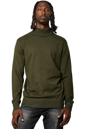 Kaporal 5 Sweter męski, regularny krój, Długie rękawy, Wysoka szyja, Wzór różny, Kolor, XL, Khaki Dark, , XL