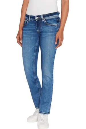 Pepe Jeans Damskie dżinsy Slim Lw, niebieskie (Denim-XW6), 26W / 34L, , 26W / 34L