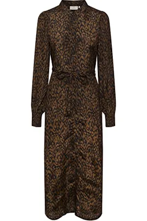 Kaffe Damska koszula Maxi Tie Waist Printed Długi rękaw, , 42