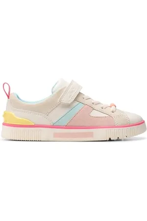 Clarks Premium Oslo Bright K. Oxford Flat, White Combi, 8.5 UK, , 40.5 EU