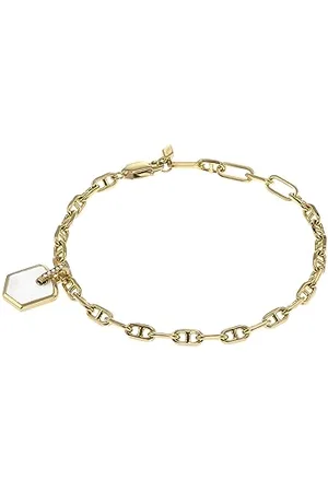 Fossil Bransoletka Damska Heritage D-Link Skórzana Średni Brąz, Jf04527710