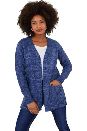 Joe Browns Damski sweter z dzianiny Marl Patch Pocket Edge Cardigan, , 38