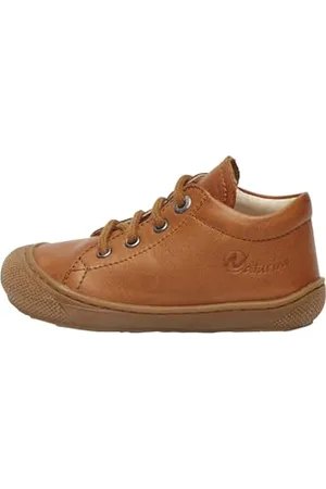 Naturino Cocoon buty do nauki chodzenia z napppledera brudnego różu, koniak, 25 EU