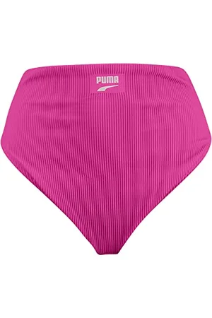 PUMA Damskie bikini z wysokim stanem, neonowy róż, rozmiar XS, , XS