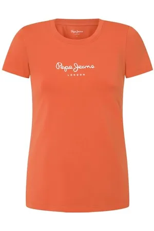 Pepe Jeans Damska koszulka New Virginia Ss N, pomarańczowy, L, , L