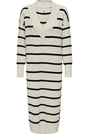 ONLY Bestseller A/S Damska Onlnew Tessa L/S MIDI V Dress KNT NOOS sukienka, , XS, , XS