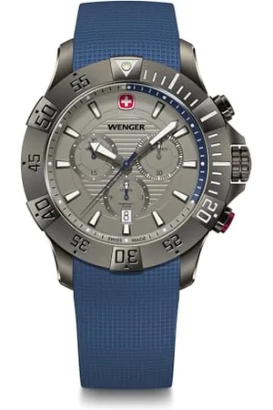 Wenger Seaforce Chrono Analogowy Kwarcowy Zegarek Z Chronografem Średnica 43 mm Szwajcarski Wodoodporny Silikonowy Pasek do 200 m 01.0643.126