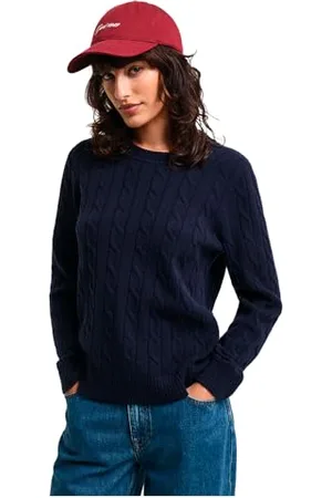GANT Lambswool Cable C-Neck, , S