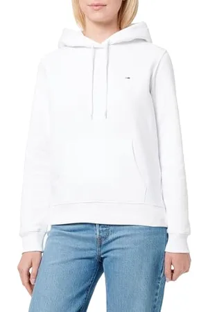 Tommy Hilfiger Damska bluza z kapturem TJW REG S FLAGA DW0DW19958YBR002, biała (biała), XS, , XS