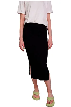 Pieces® Damska spódnica PCJENEVA HW MIDI NOOS BC, czarna, S