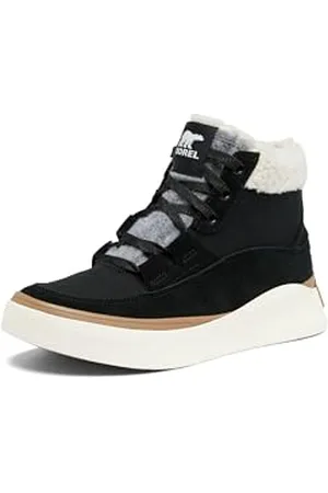 sorel Out N About 4 Damskie wysokie sneakersy wodoodporne, czarny (Black, Sea Salt), 37 EU