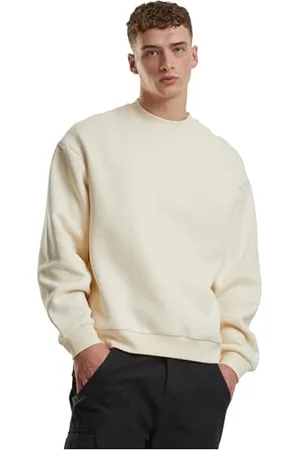 Urban classics Męski sweter Fluffy Crewneck, puszysty męski sweter z okrągłym dekoltem, oversize fit, rozmiary S-5XL, , XS