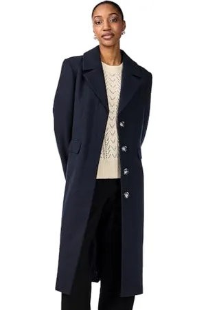 Y.A.S Y.A.S Damski płaszcz LIMA LS COAT S. NOOS, granatowy/szczegół: SOLID, M, , M