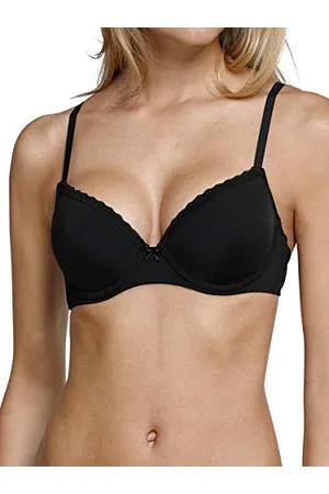 Schiesser Damski biustonosz push-up Bh Mit Bügel, Czarny (czarny 000), 80C
