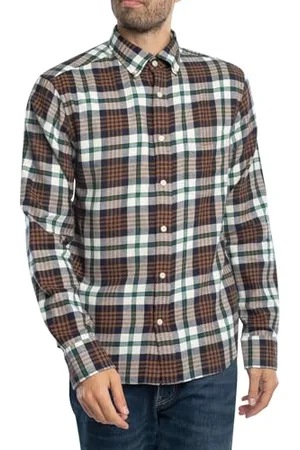 GANT REG Flannel Plaid Shirt, , S