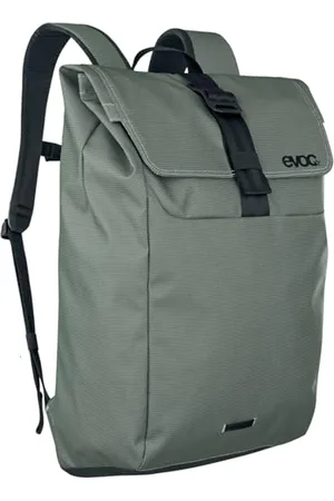 Evoc DUFFLE BACKPACK 26, plecak (wodoodporny i w 100% wolny od PVC Tarpualin, pokrywa z aluminiowym zamknięciem na haczyk, pojemność: 26 l, waga: 875 g, wymiary: 50 x 31 x 17 cm), Dark Olive - Black
