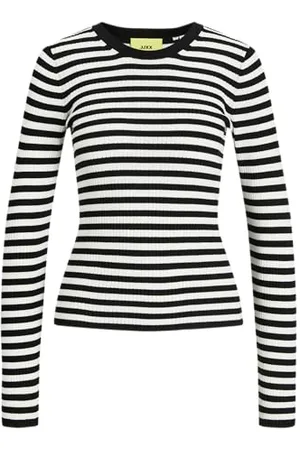 JACK & JONES Jxjodi Tight Stripe Crew Neck Knit, , M