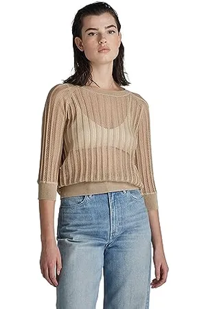 G-Star RAW Damski sweter Pointelle 1 Sl Knit, , XS