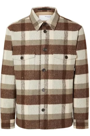 SELECTED Męska kurtka Slharchive Overshirt Noos kurtka koszulowa, , L, , L