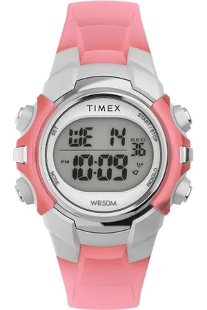 Timex Sport zegarek uniseks 33 mm – pasek z żywicy, tarcza cyfrowa, koperta w kolorze srebrnym, TW5M61600