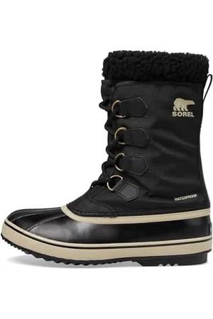 sorel 1964 Pac Nylon WP Wodoodporne śniegowce Mężczyźni, Black/Ancient Fossil, 41 EU