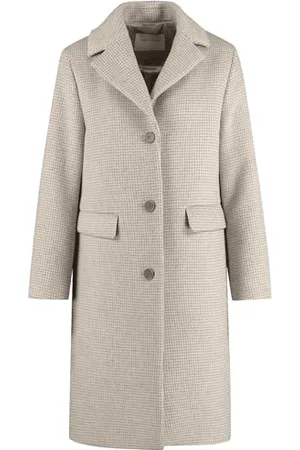 Gerry Weber Płaszcz damski z wzorem w mini pepitkę, długi rękaw, w kratkę, , 44