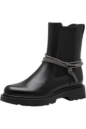 Tamaris Damskie buty Chelsea 1-25814-43, czarne/glam, 37 EU, , 37 EU