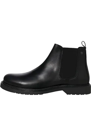 JACK & JONES JFWVAUXHALL Leather Chelsea Boot SN buty męskie, antracytowe, 40 EU, , 40 EU