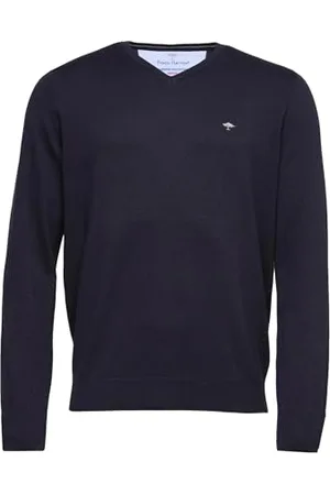 Fynch-Hatton Sweter SFPK 211 - Basic sweter z dzianiny - dekolt w serek Casual Fit, , L