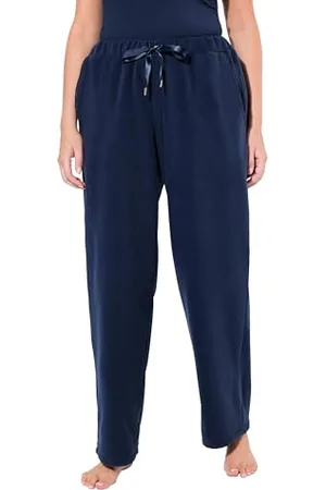 Ulla Popken Damskie duże rozmiary, duże rozmiary, plus size, spodnie polarowe, proste nogawki, elastyczny ściągacz, , 40W / 32L