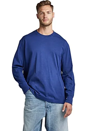 G-Star RAW Męski t-shirt gr Boxy z długim rękawem, niebieski (ballpen Blue B255-1822), XS, , XS