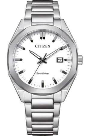 Citizen Męski analogowy zegarek Eco-Drive z paskiem ze stali nierdzewnej BM7620-83A, , Nowoczesny