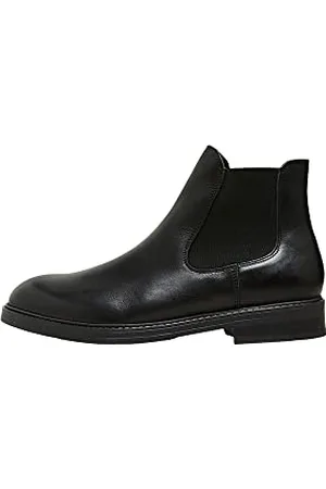 SELECTED SELETED HOMME Męskie buty SLHBLAKE Leather Chelsea Boot NOOS Chelseaboots, czarne, 46 EU, , 46 EU