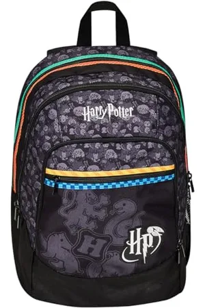 7 for all Mankind Harry Potter Plecak szkolny z podwójną komorą - kieszeń na butelkę, plecak szkolny dla dzieci - Maxi - WIZARDING WORLD, , Taglia unica, Plecaki tornistry
