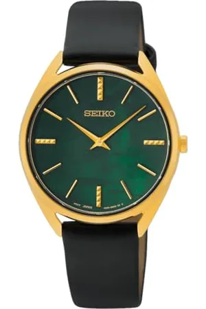 Seiko Damski analogowy zegarek kwarcowy ze skórzanym paskiem SWR080P1, , Pasek