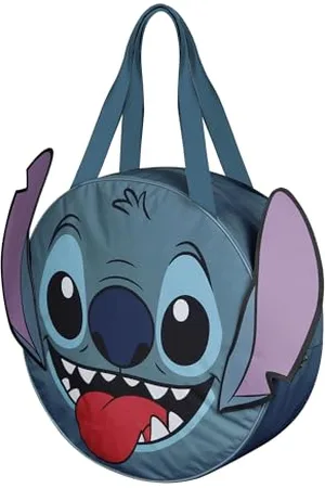 Disney Lilo i Stitch Face -Torba Plażowa Jumbo, Niebieska, 53 x 50 cm