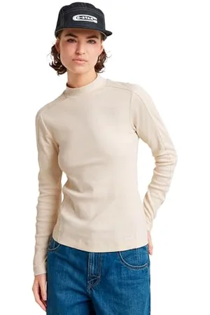 G-Star RAW Slim Rib Mock Long Sleeve, , XS