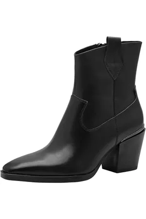Marco Tozzi Damskie botki Zip+Slip 2-25088-43 modne kozaki, czarne, 40 EU, , 40 EU